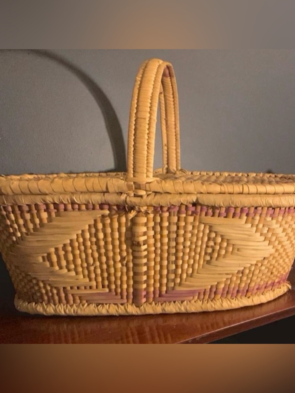 Large Vintage Wicker Retro Picnic Basket